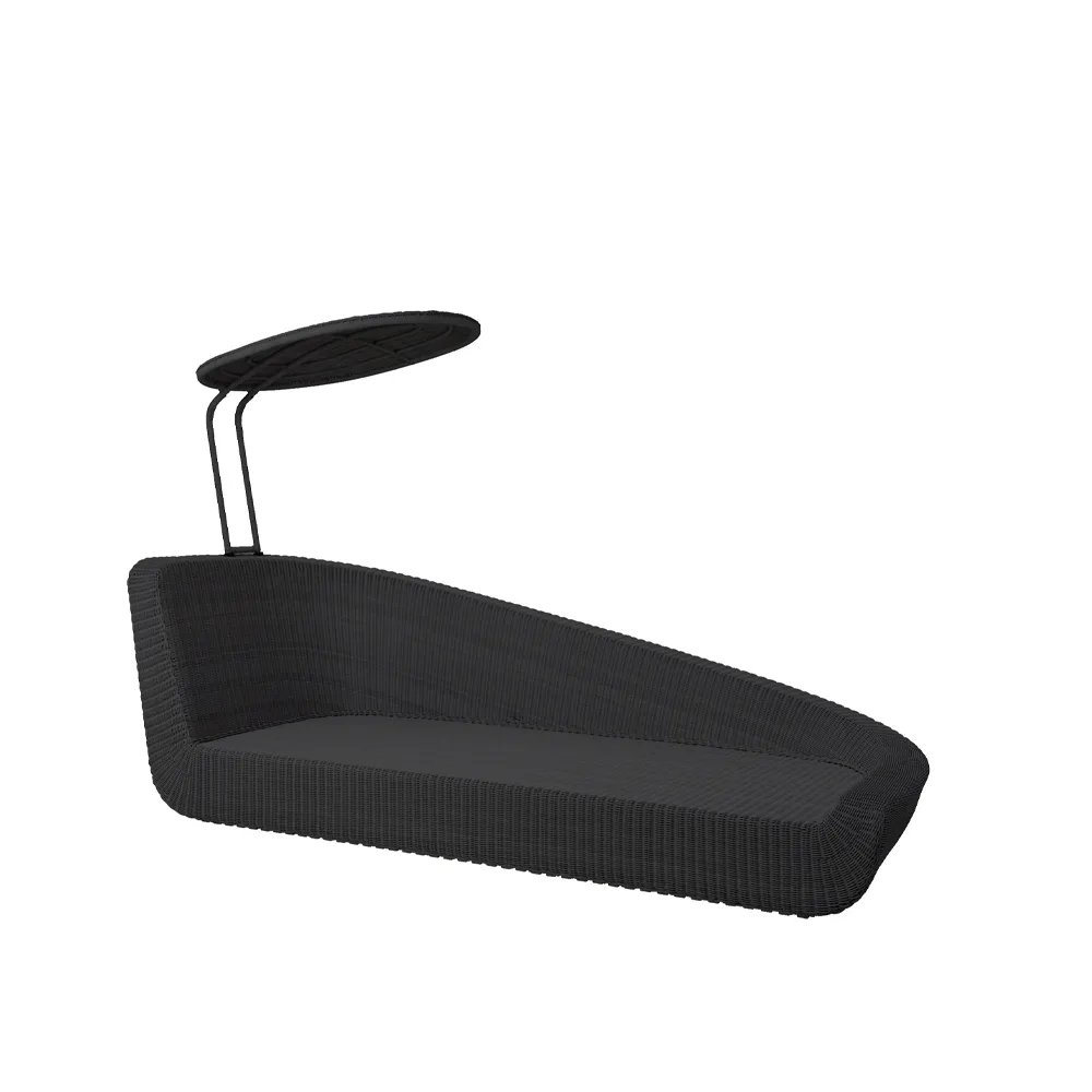 Cane-line Savannah päivävuode Musta, vasen