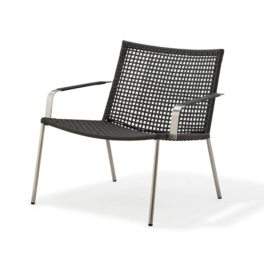 Cane-line Straw lounge-nojatuoli Antrasiitti | Skandinaavinen Sisustus | Puutarhatuolit | Harmaa