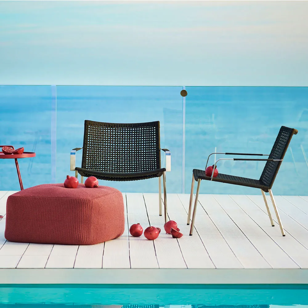 Straw lounge-nojatuoli, Antrasiitti Cane-line