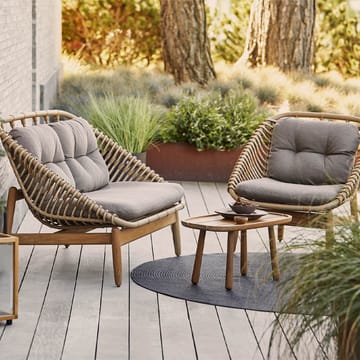 String 2-istuttava sohva, tiikkijalat - Cane-Line airtouch taupe - Cane-line