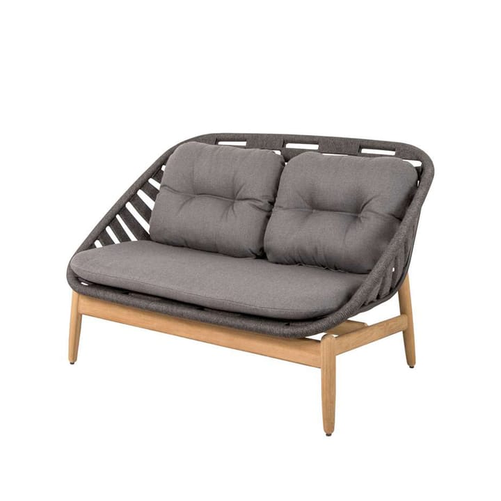 Strington 2-istuttava sohva tiikki - Cane-Line AirTouch harmaa - Cane-line