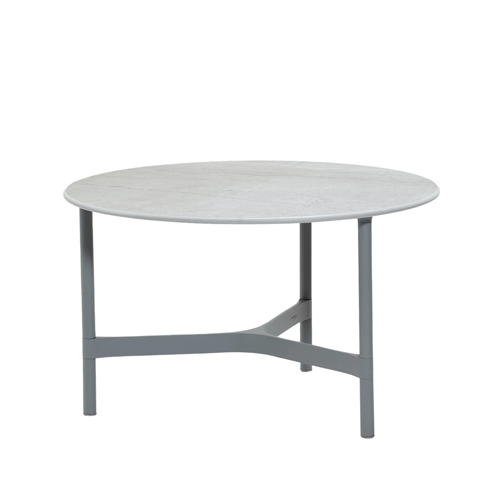 Cane-line Twist sohvapöytä, keskikokoinen 70 cm Fossil grey-light grey