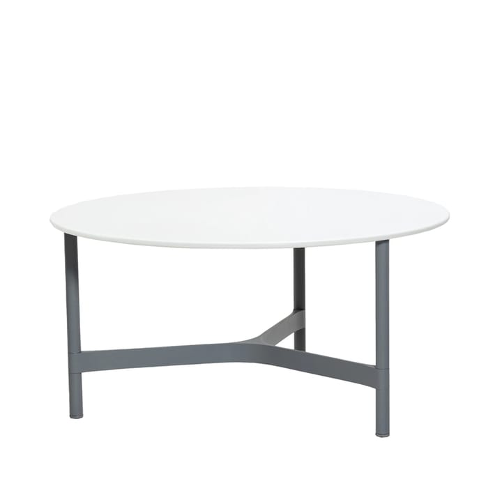 Twist sohvapöytä, suuri Ø90 cm - White-light grey - Cane-line