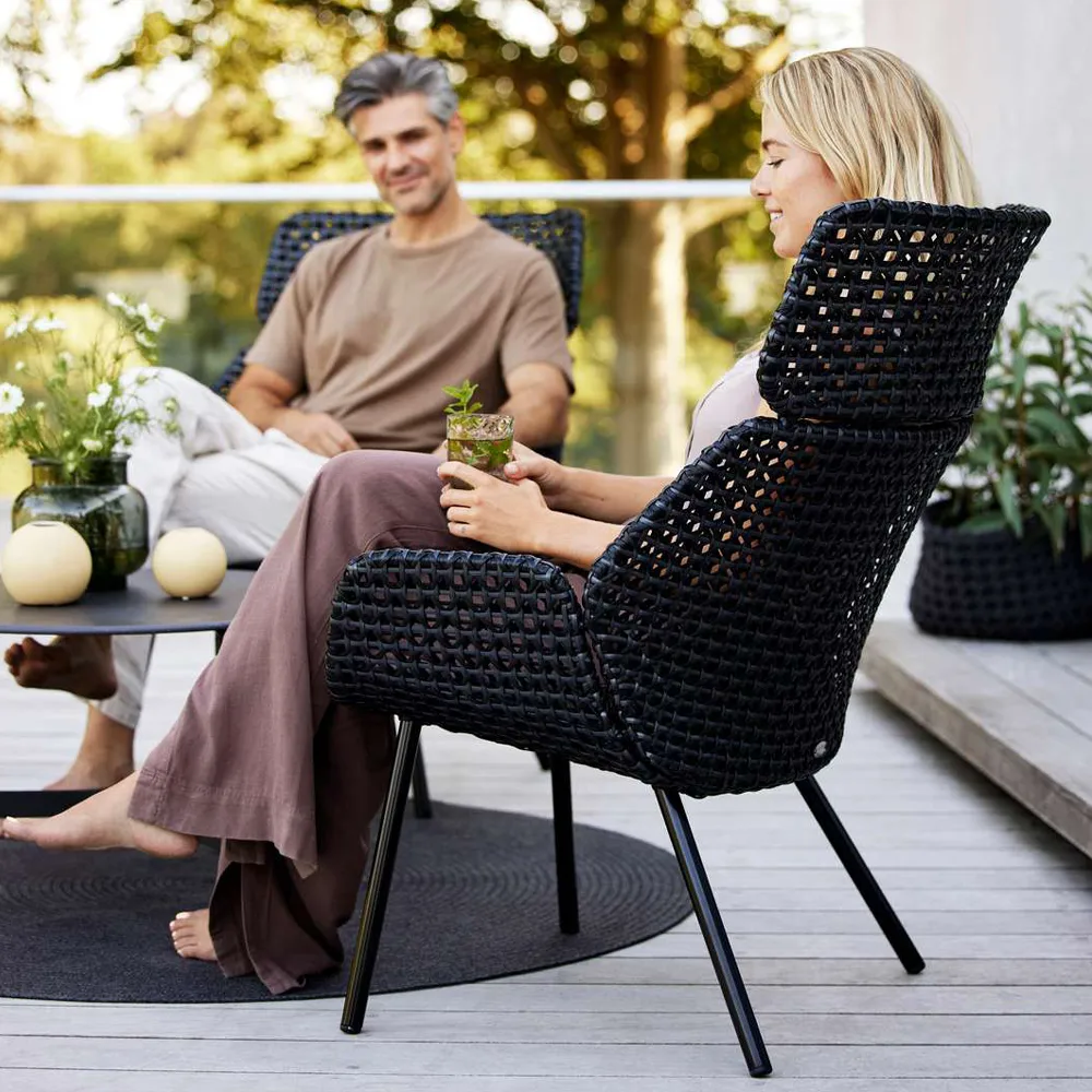 Vibe Highback tuoli, Musta Cane-line