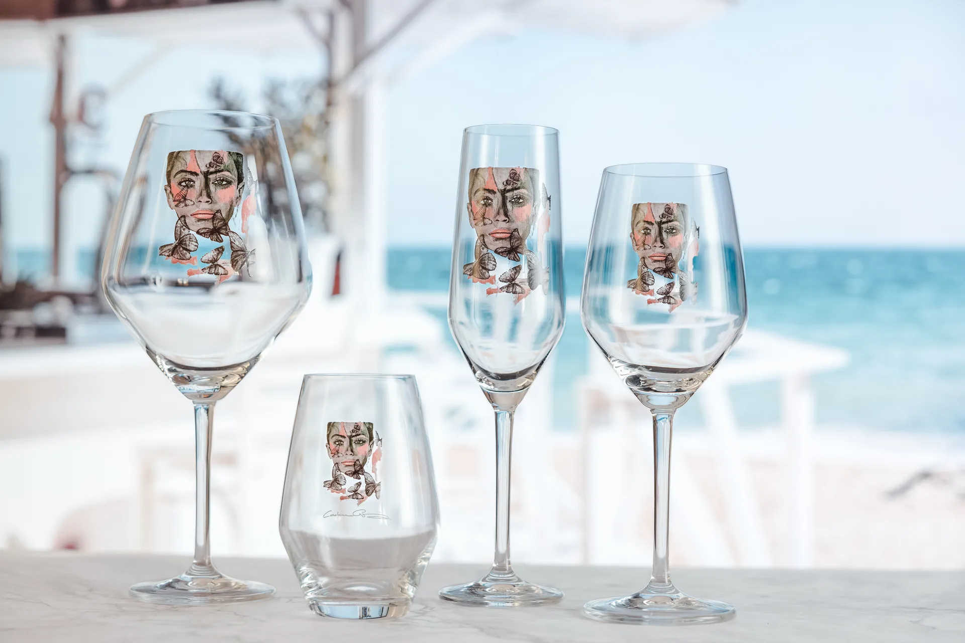 Butterfly Queen -samppanjalasi, 30 cl Carolina Gynning