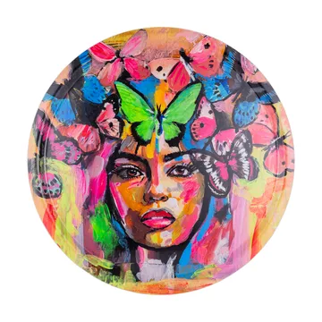 Coming back to life tarjotin Ø46 cm - Monivärinen - Carolina Gynning