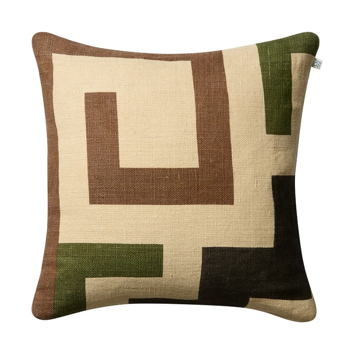 Aman tyynynpäällinen 50x50 cm - Taupe-cactus green-brown - Chhatwal & Jonsson