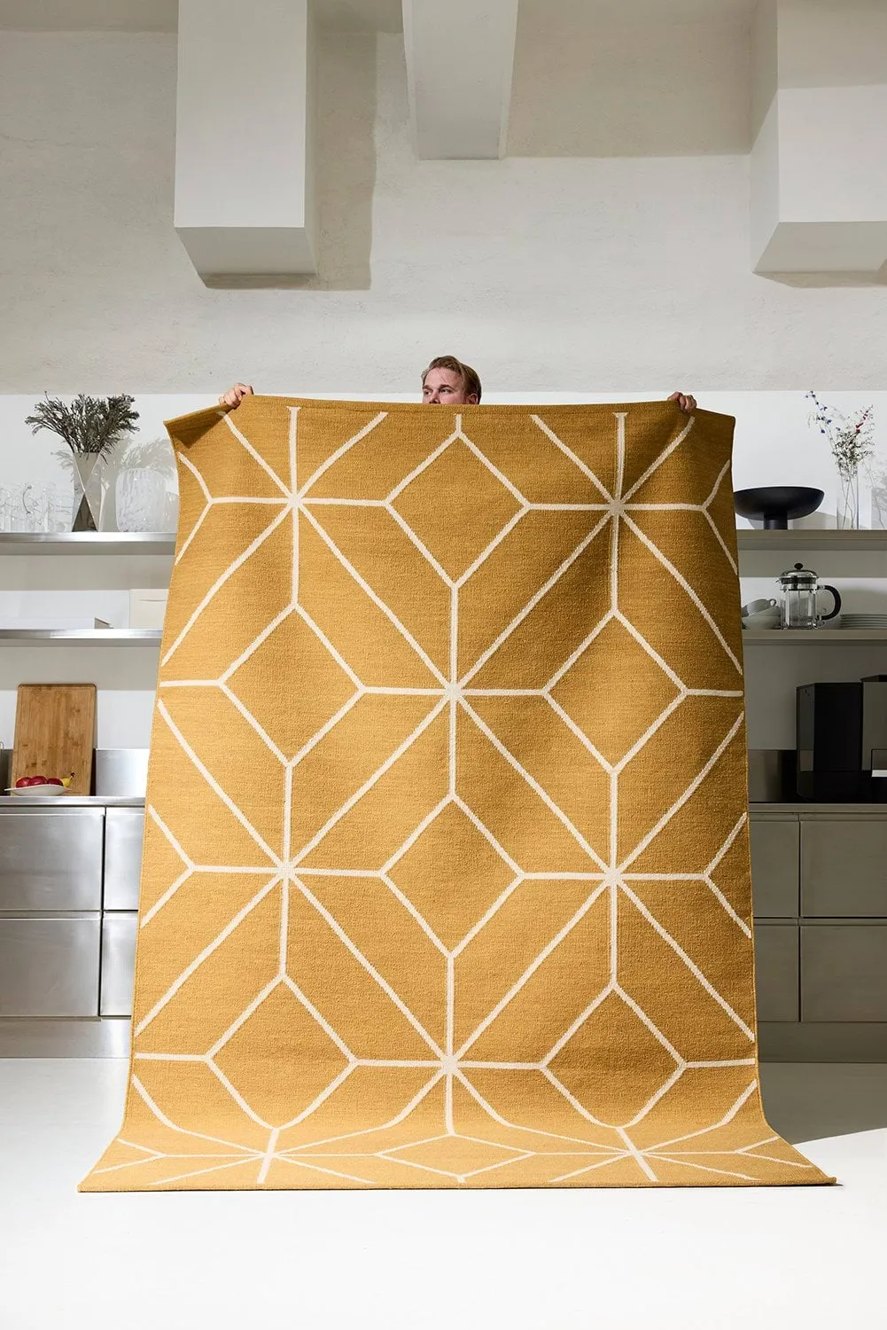 Ayur matto, Masala Yellow-Off White, 320x230 cm Chhatwal & Jonsson