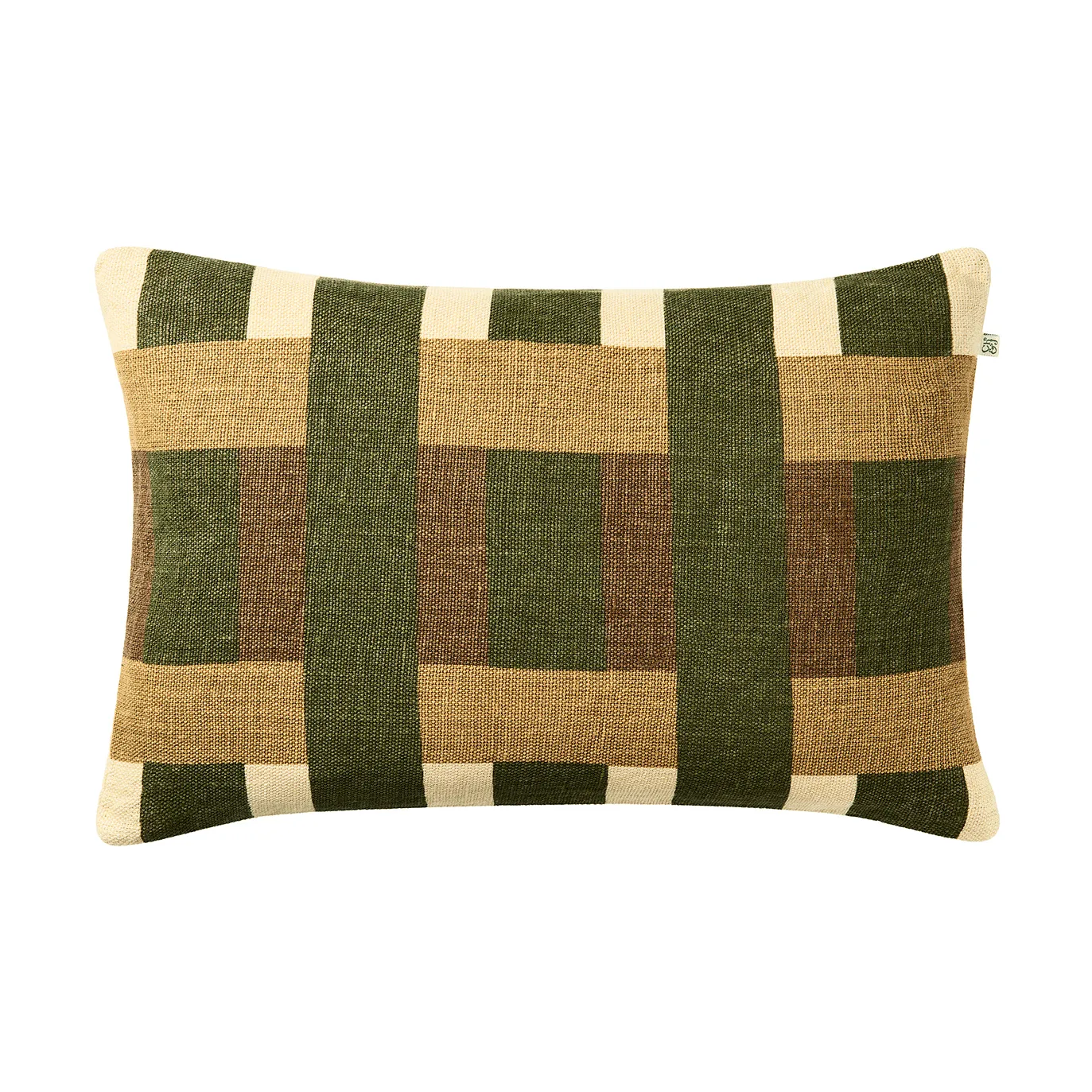 Benaras tyynynpäällinen, Cactus Green-Taupe-Khaki, 40x60 cm Chhatwal & Jonsson