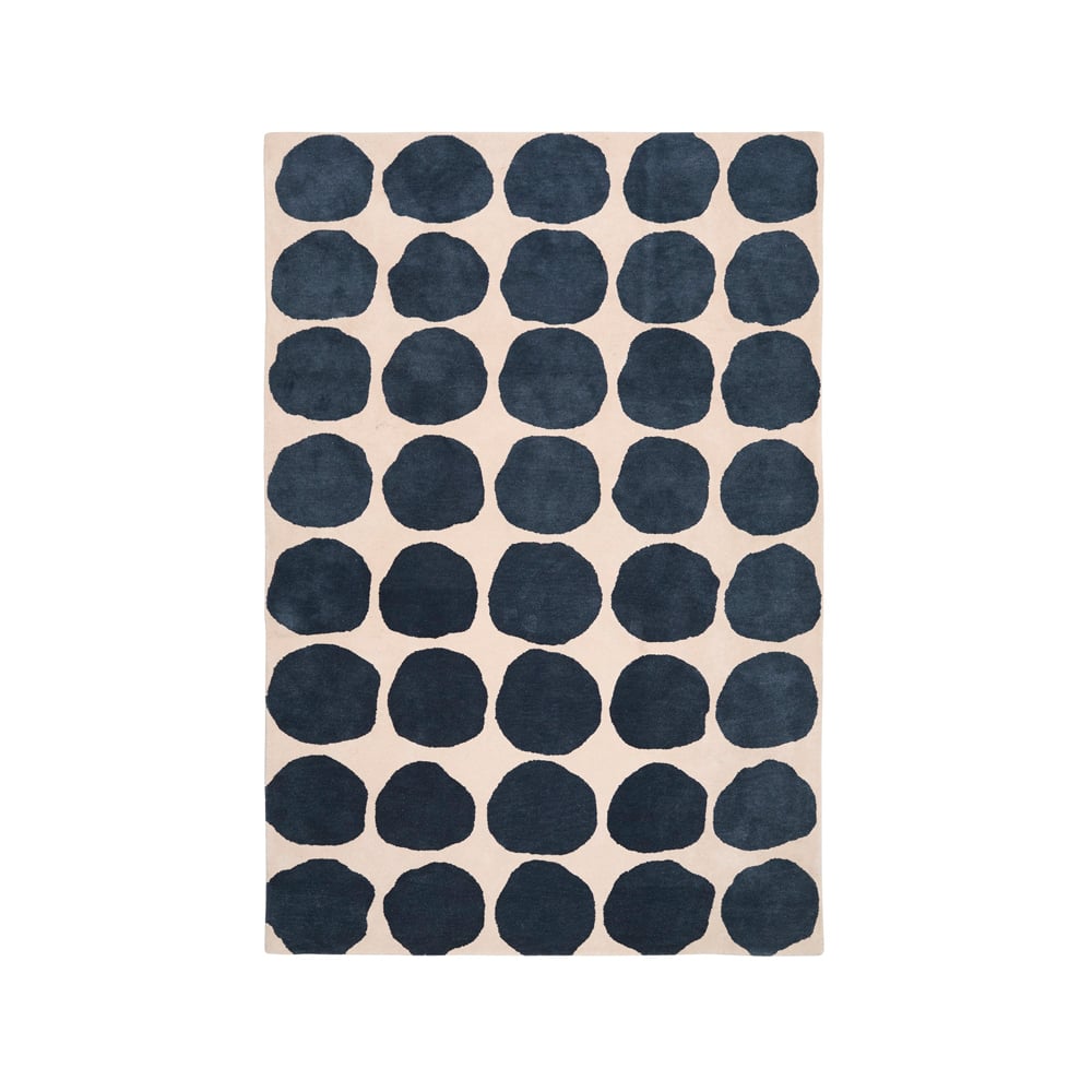 Chhatwal & Jonsson Big Dots -matto Light khaki/blue melange 230 x 320 cm