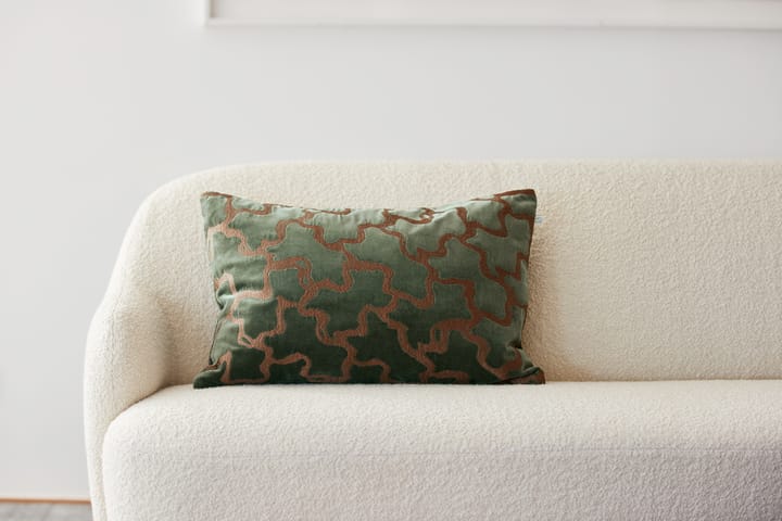 Chand tyynyliina 40x60 cm, Forest green-cognac Chhatwal & Jonsson