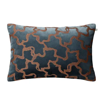 Chand tyynyliina 40x60 cm - Sea blue-cognac - Chhatwal & Jonsson