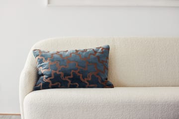 Chand tyynyliina 40x60 cm - Sea blue-cognac - Chhatwal & Jonsson