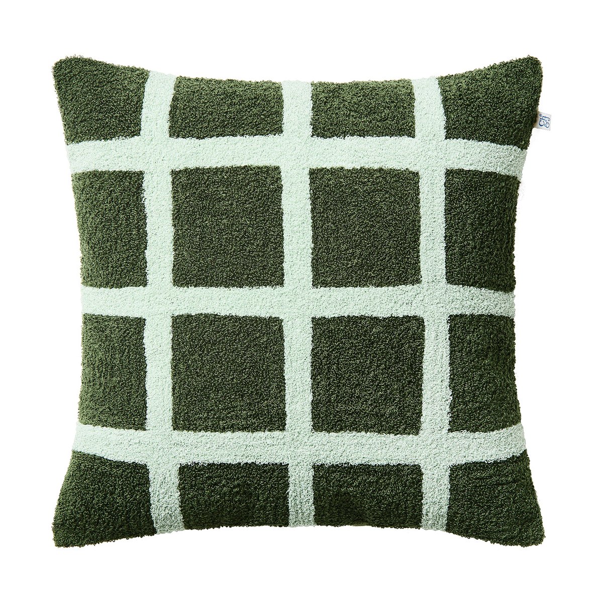 Chhatwal & Jonsson Check tyynynpäällinen 50×50 cm Cactus green-aqua