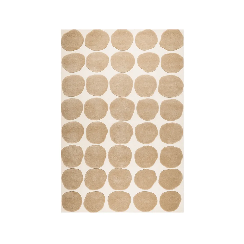 Dots matto, Light khaki/light beige, 180 x 270 cm Chhatwal & Jonsson