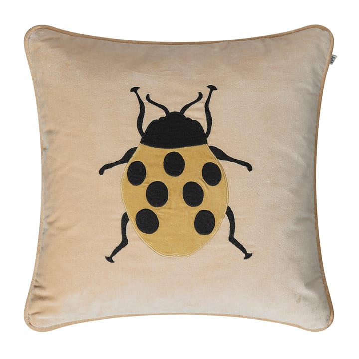 Embroidered Beetle tyynynpäällinen 50x50 cm - Beige-spicy yellow - Chhatwal & Jonsson