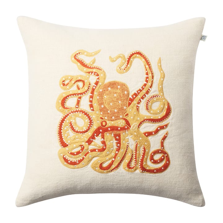 Embroidered Octopus tyynynpäällinen 50x50 cm - Spicy yellow-orange - Chhatwal & Jonsson