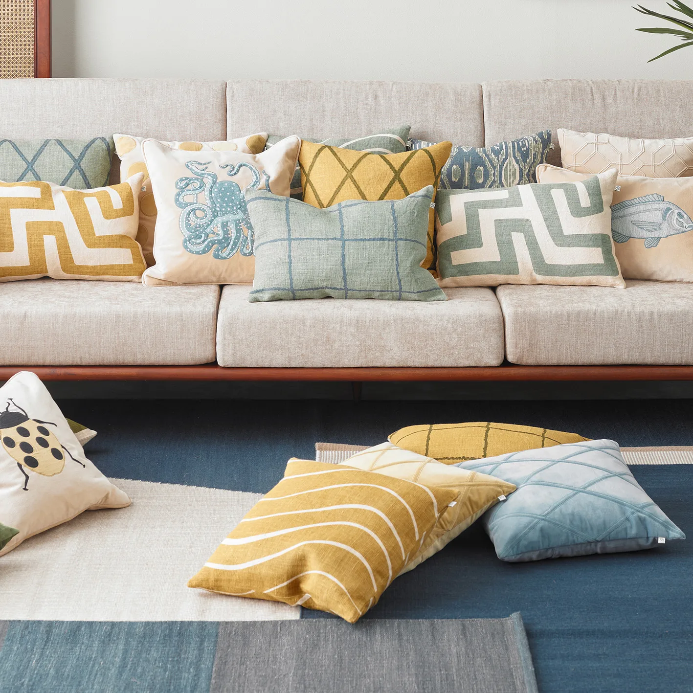 Gaya tyynynpäällinen 50x50 cm, Spicy yellow Chhatwal & Jonsson