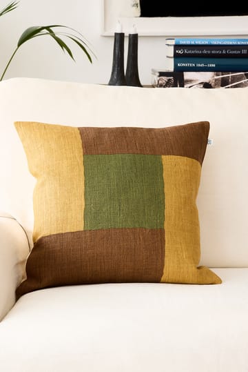 Halo tyynynpäällinen 50 x 50 cm - Taupe-Spicy Yellow-CactusGreen - Chhatwal & Jonsson