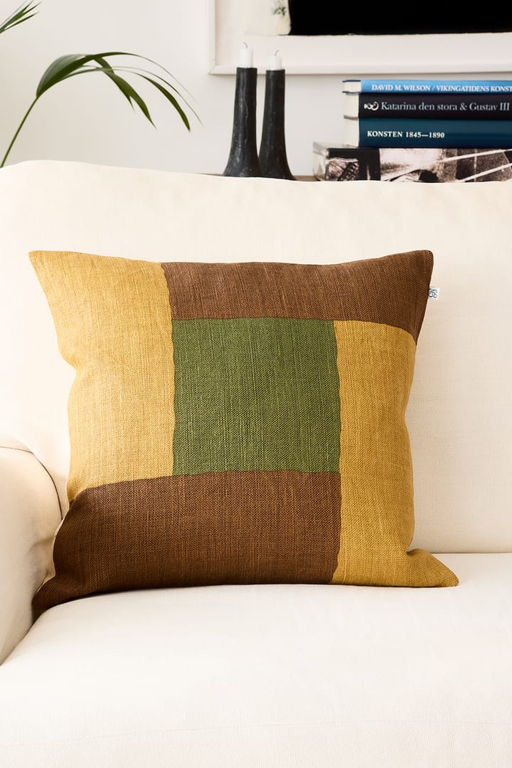 Halo tyynynpäällinen 50 x 50 cm, Taupe-Spicy Yellow-CactusGreen Chhatwal & Jonsson