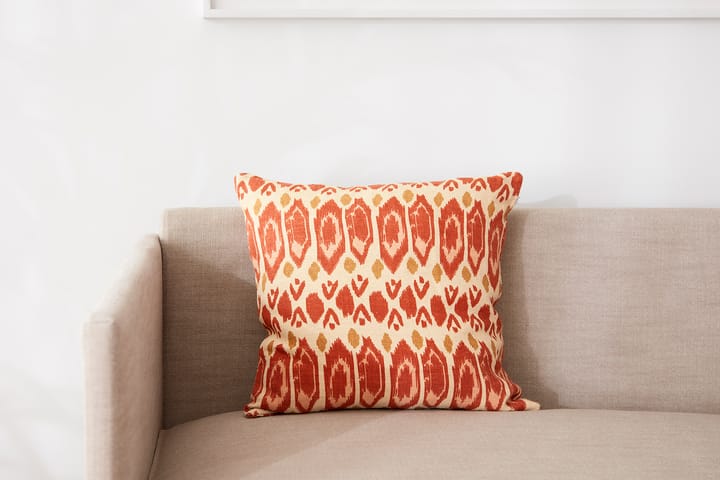 Ikat Bombay -tyynynpäällinen 50x50 cm, Apricot orange-rose-yellow Chhatwal & Jonsson