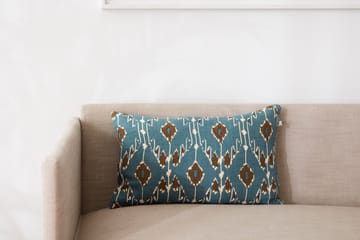 Ikat Goa -tyynynpäällinen 60x40 cm - Heaven blue-taupe - Chhatwal & Jonsson