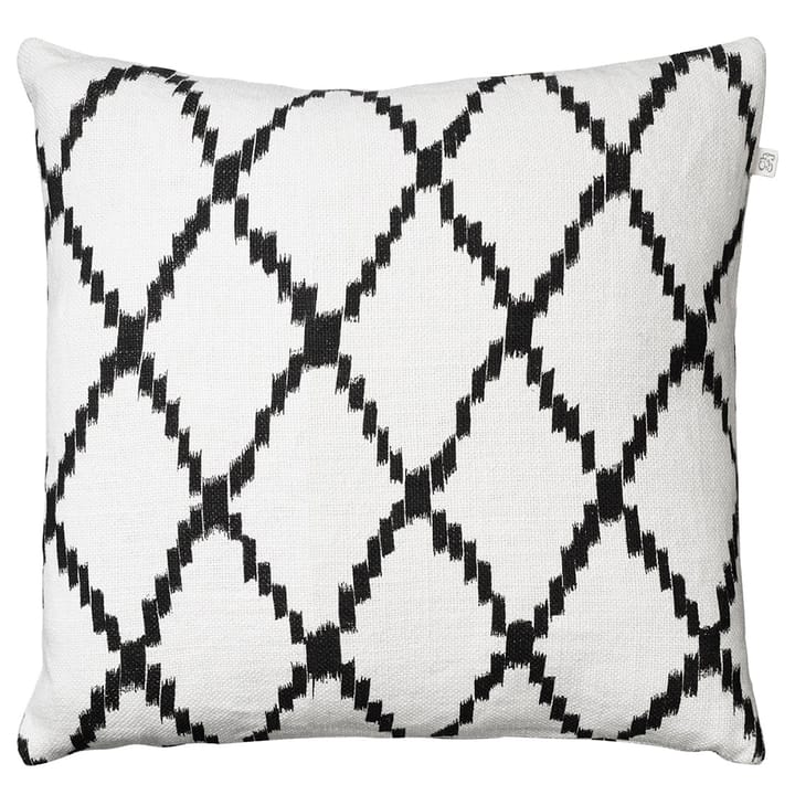 Ikat Kerela -tyynyliina 50x50 cm - Luonnonvalkoinen-musta - Chhatwal & Jonsson