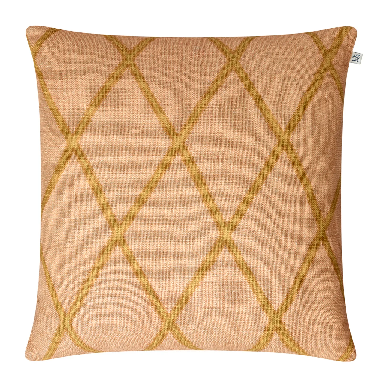 Ikat Orissa -tyynyliina 50x50 cm, Rose-spicy yellow Chhatwal & Jonsson