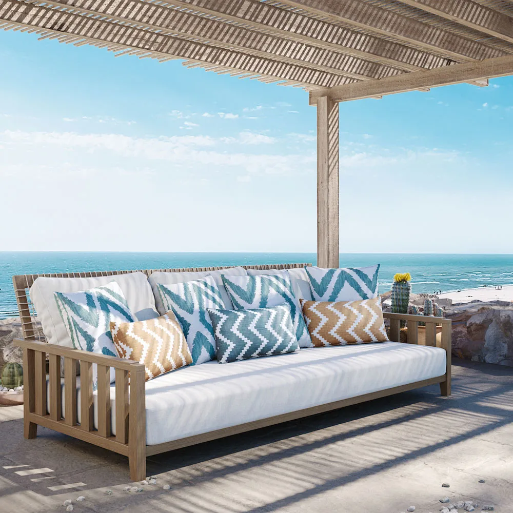 Ikat Sema -tyyny, Beige/offwhite, 40 cm Chhatwal & Jonsson