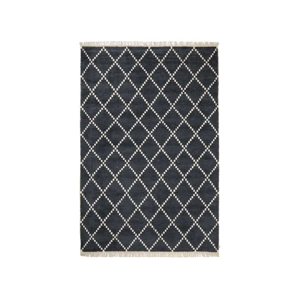 Chhatwal & Jonsson Kochi matto Black/offwhite, 180 x 270 cm