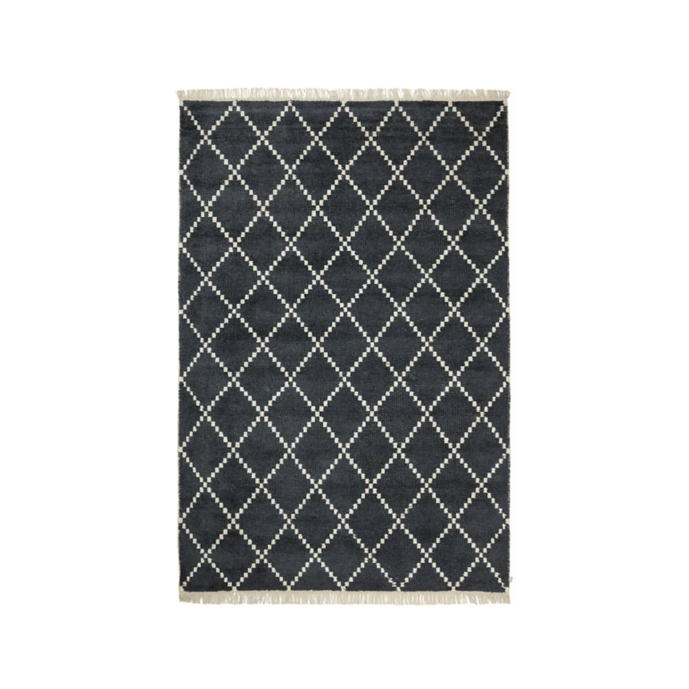 Chhatwal & Jonsson Kochi matto Black/offwhite, bambu/silkki, 230 x 320 cm