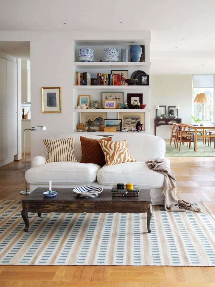 Ladakh villamatto 180x270 cm, Off white-l. beige-heaven blue Chhatwal & Jonsson