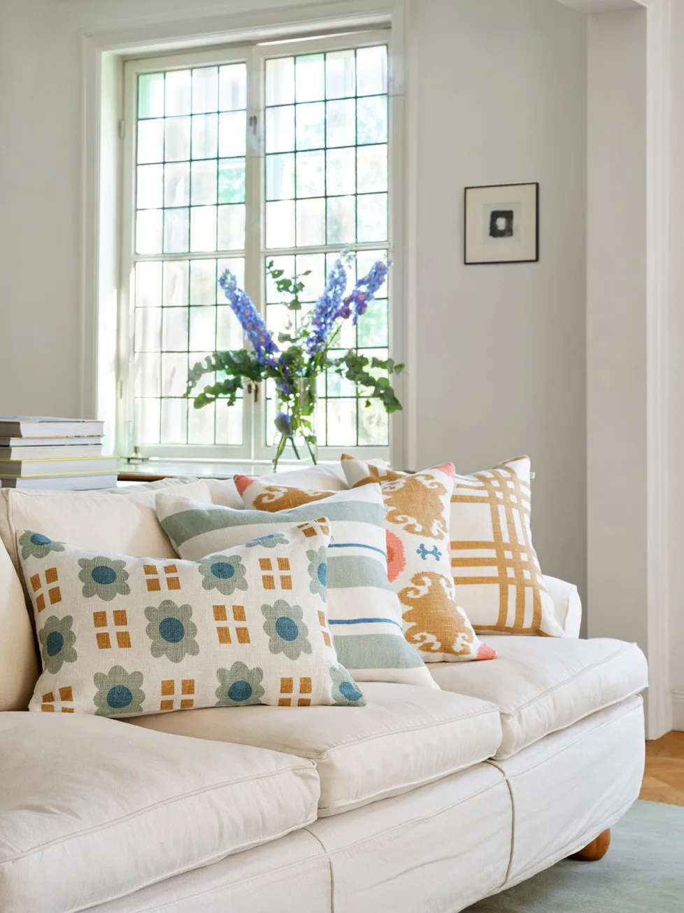 Lalit tyynynpäällinen 40x60 cm, Heaven blue-khaki-aqua Chhatwal & Jonsson