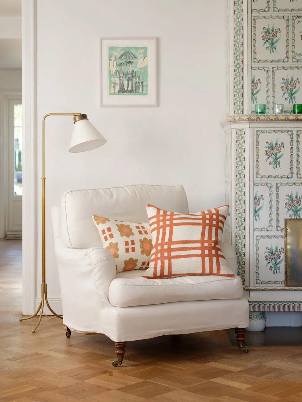 Lalit tyynynpäällinen 40x60 cm, Rose-apricot orange-khaki Chhatwal & Jonsson