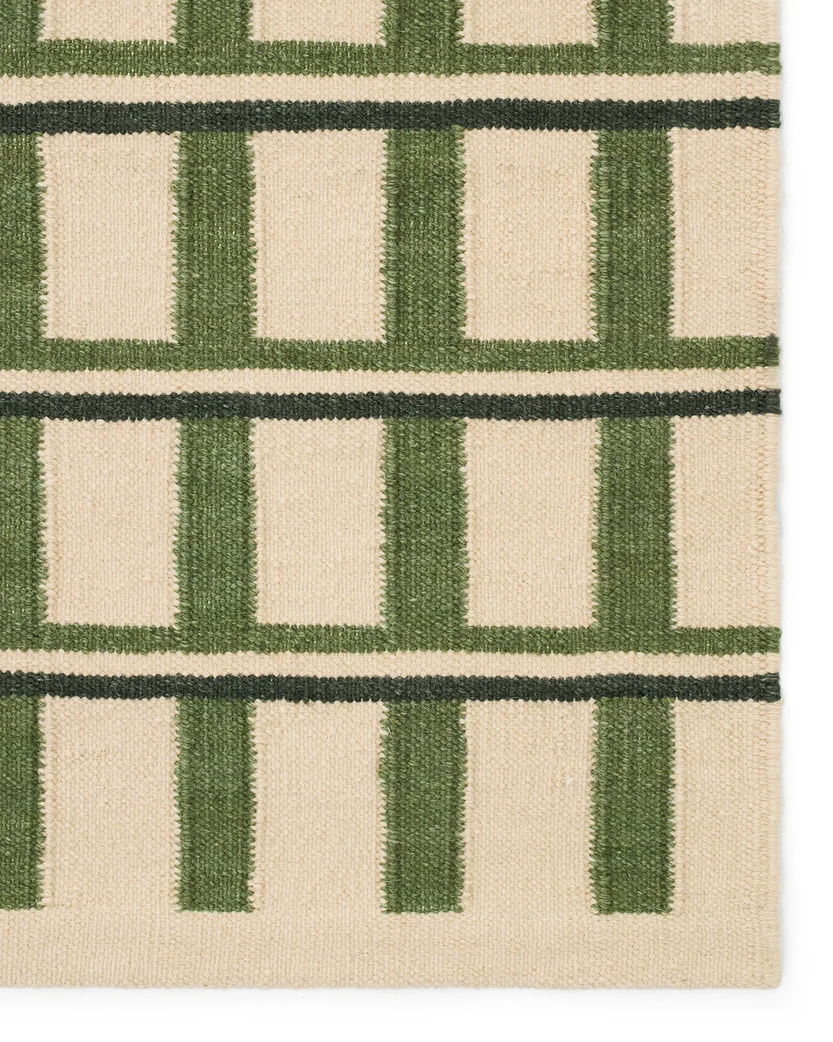 Mysore villamatto, Off white-green-dark green, 180x270 cm Chhatwal & Jonsson