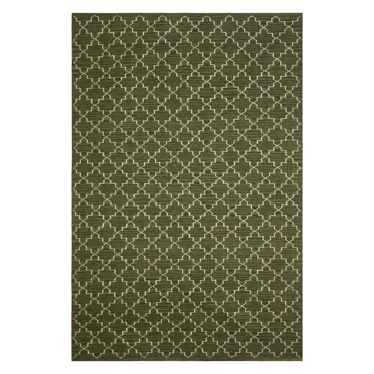 Chhatwal & Jonsson New Geometric -matto 180×272 cm Vihreän sekoitus-luonnonvalkoinen