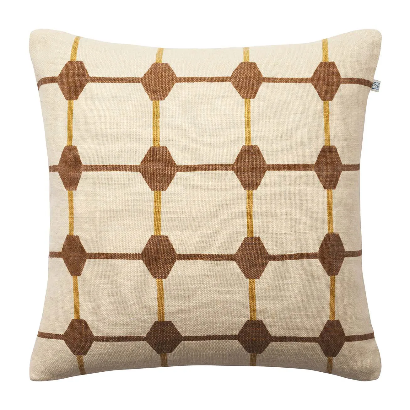 Rakhi tyynynpäällinen 50 x 50 cm, Taupe-spicy yellow Chhatwal & Jonsson
