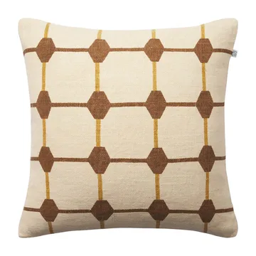 Rakhi tyynynpäällinen 50 x 50 cm - Taupe-spicy yellow - Chhatwal & Jonsson