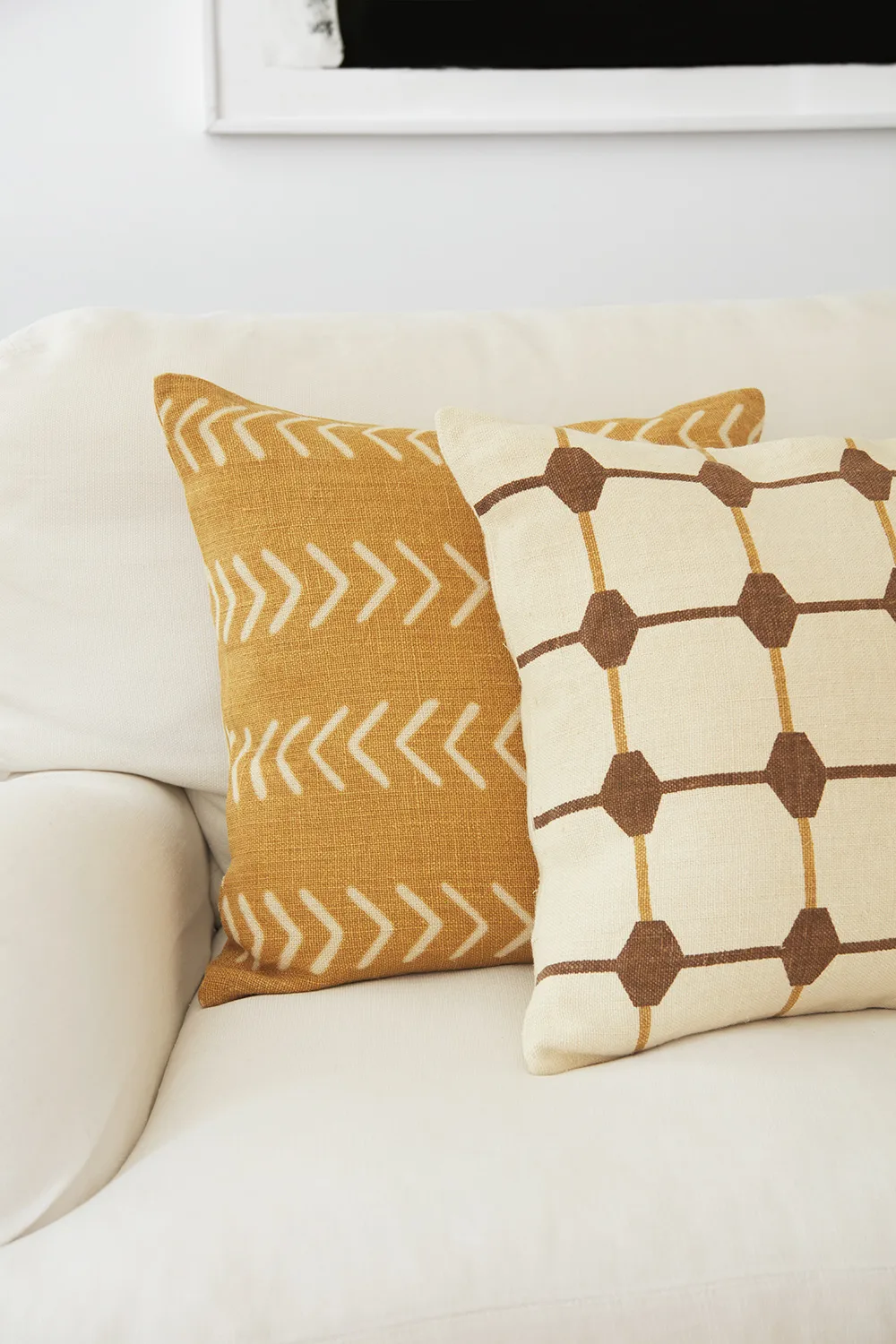 Rakhi tyynynpäällinen 50 x 50 cm, Taupe-spicy yellow Chhatwal & Jonsson