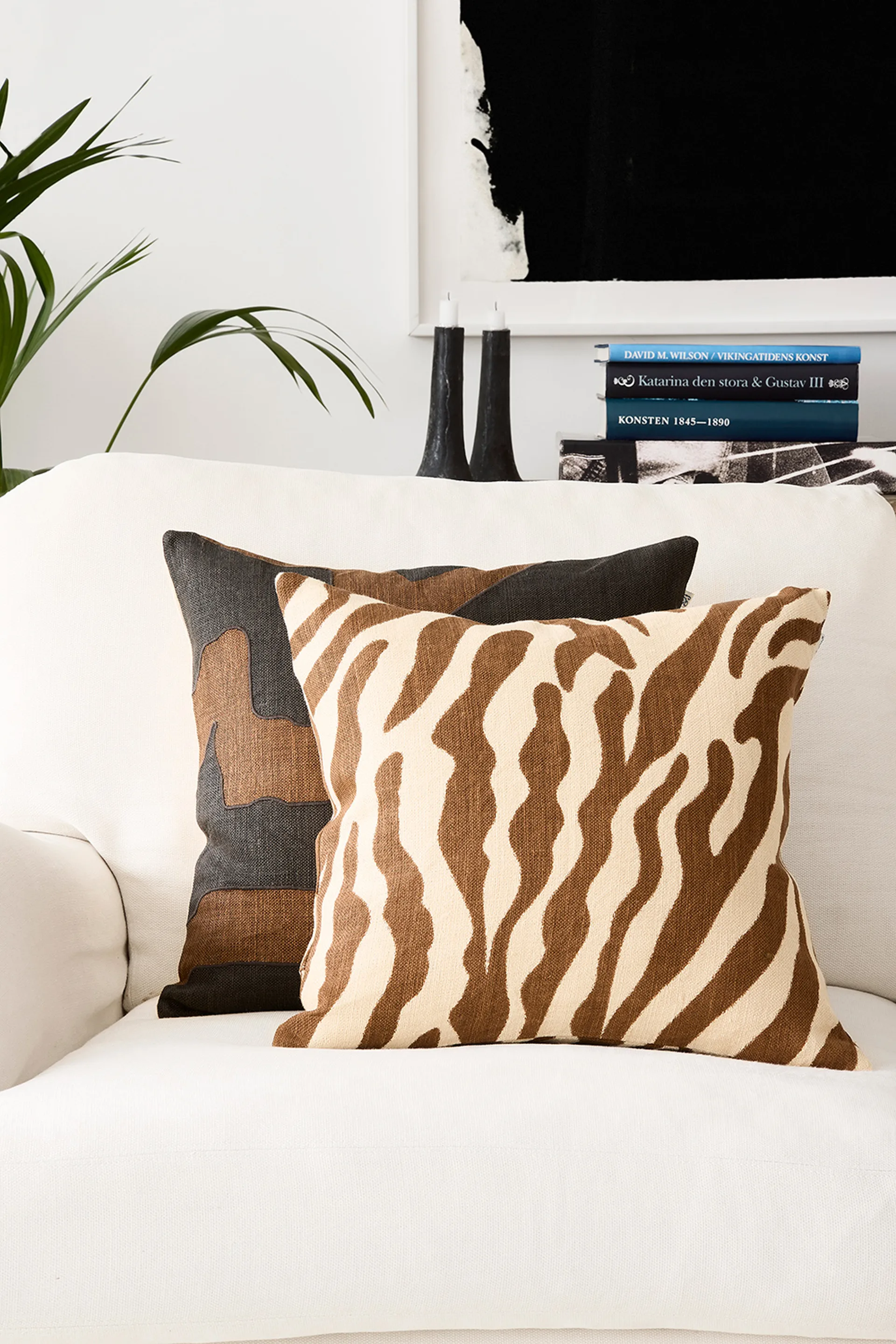 Sikkim tyynynpäällinen 50 x 50 cm, Taupe-Dark Brown Chhatwal & Jonsson