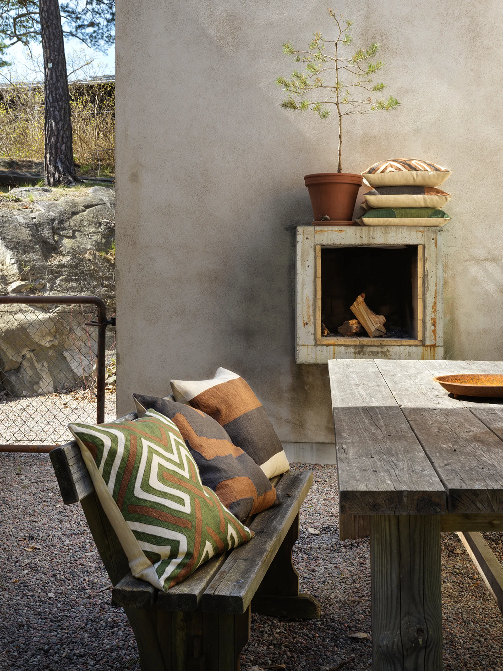 Sikkim tyynynpäällinen 50 x 50 cm, Taupe-Dark Brown Chhatwal & Jonsson