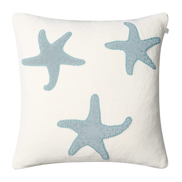 Star Fish -tyynynpäällinen 50x50 cm - Off white-aqua - Chhatwal & Jonsson