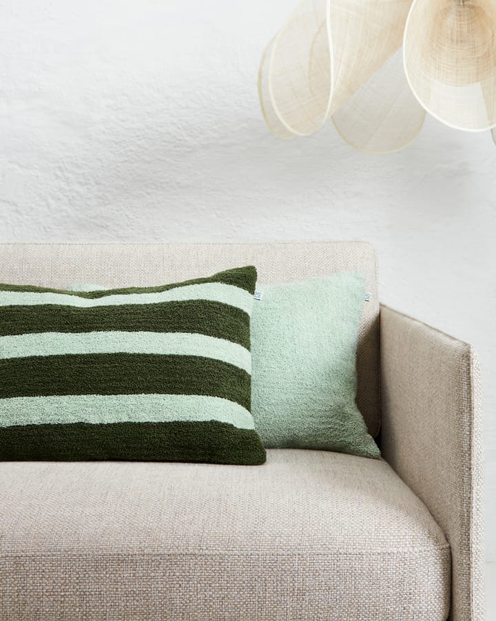 Stripe linen boucle tyynynpäällinen 40x60 cm, Cactus green-aqua Chhatwal & Jonsson