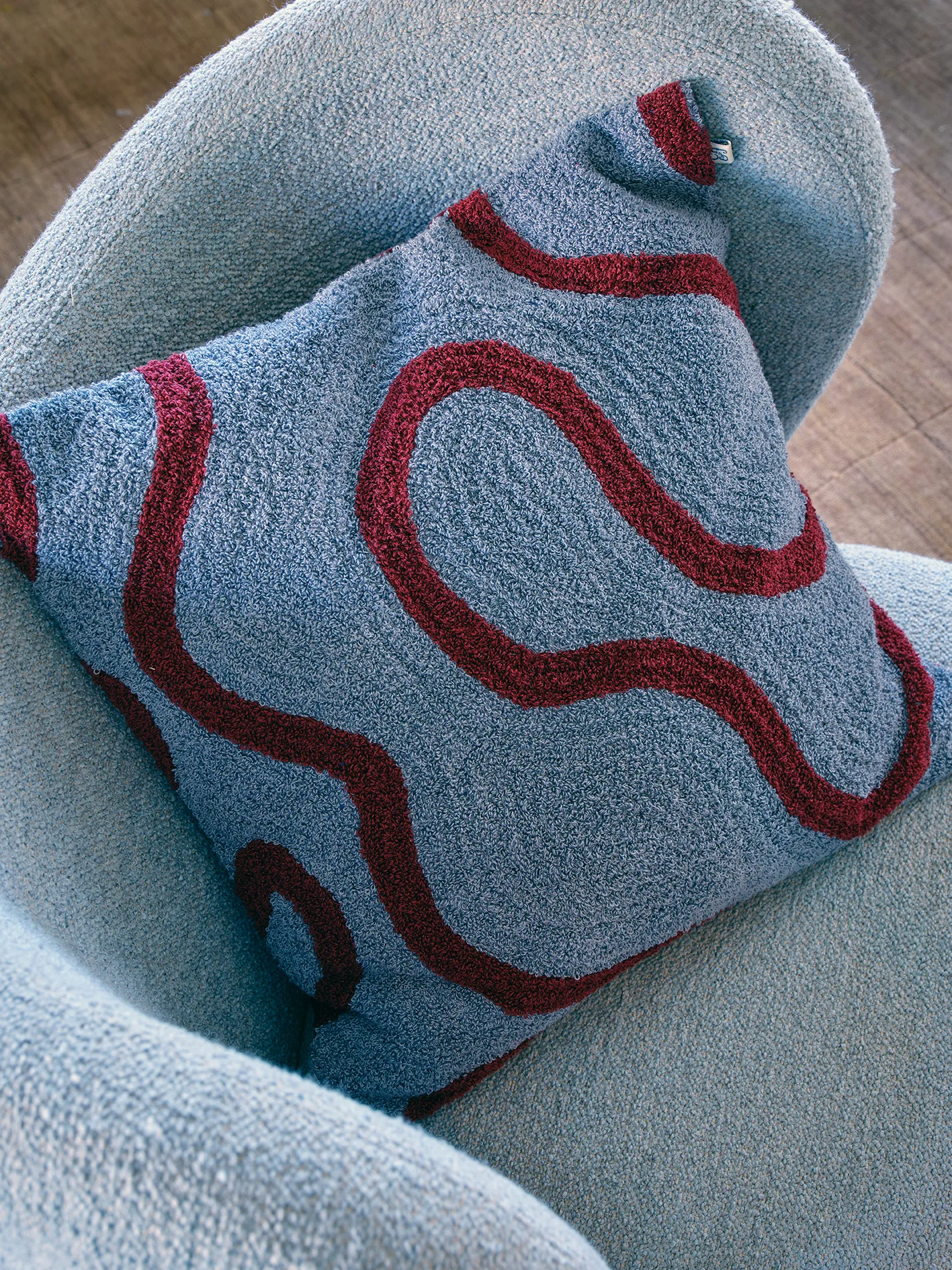 Swati tyynynpäällinen 50x50 cm, Dusty blue-ruby Chhatwal & Jonsson