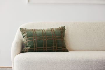 Tattersall tyynyliina 40x60 cm - Forest green-cognac - Chhatwal & Jonsson