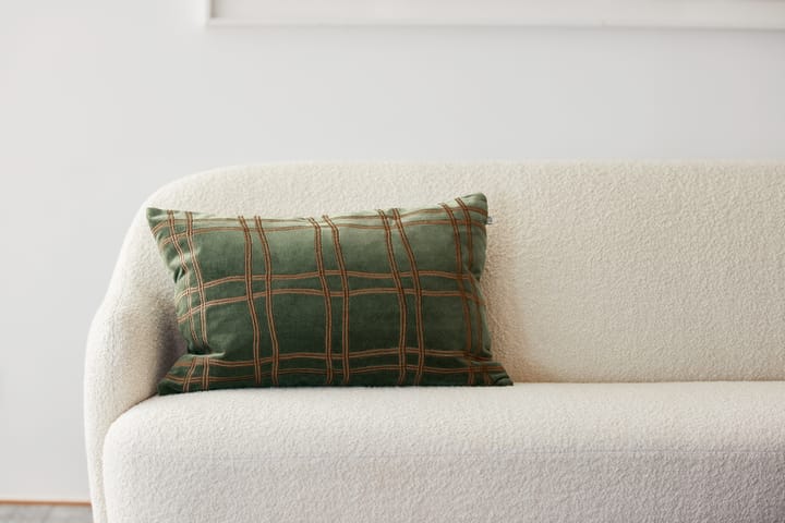 Tattersall tyynyliina 40x60 cm, Forest green-cognac Chhatwal & Jonsson