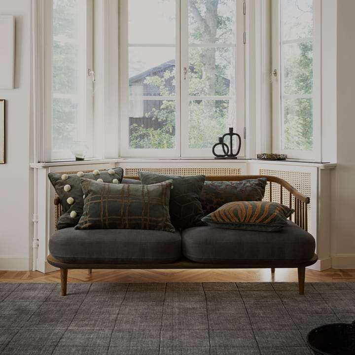 Tattersall tyynynpäällinen, Sea blue/cognac, 60 x 40 cm Chhatwal & Jonsson