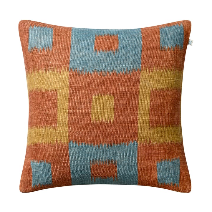 Vicky tyynynpäällinen 50x50 cm - Apricot orange-heaven blue-khaki - Chhatwal & Jonsson