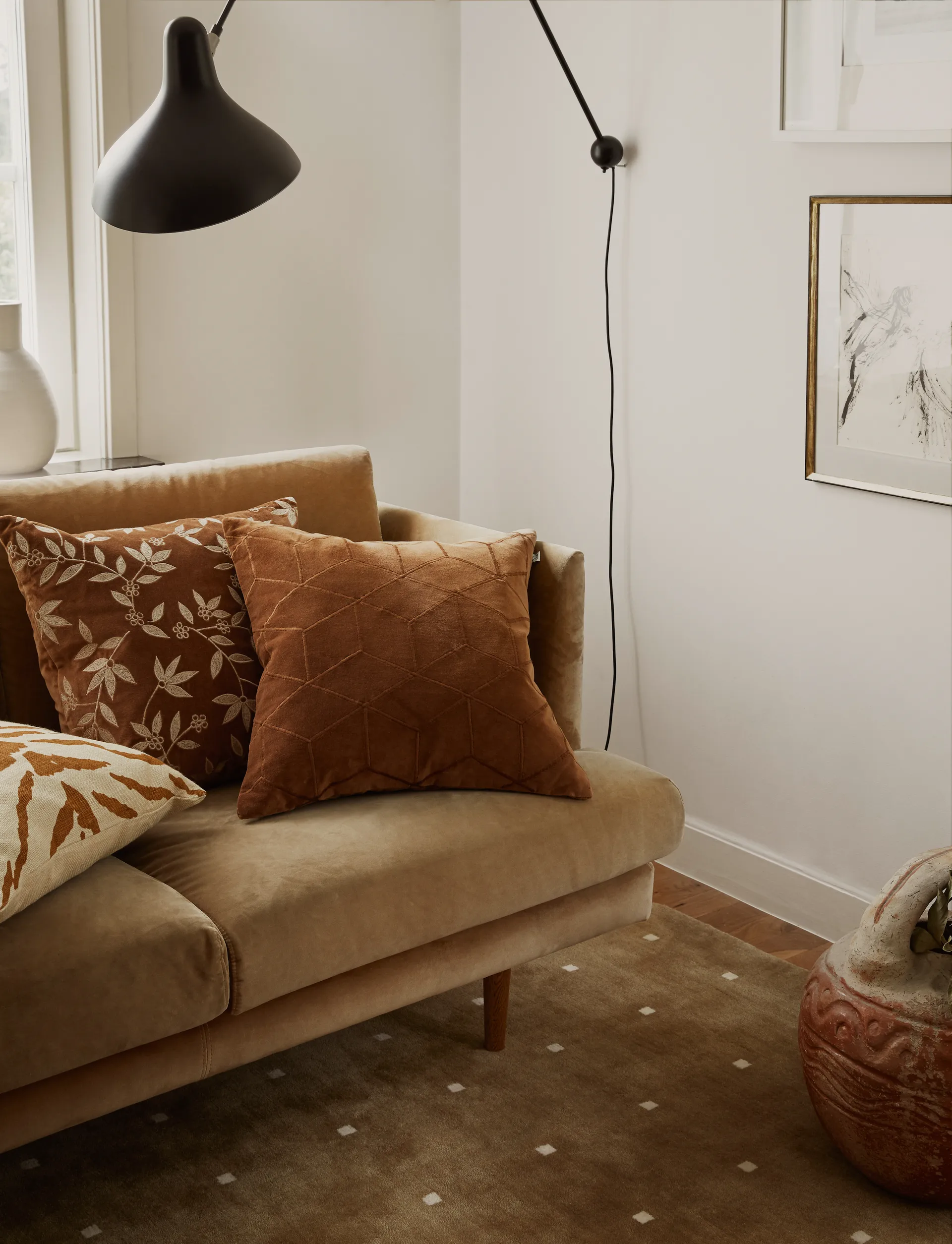 Vir tyynyliina 50x50 cm, Cognac Chhatwal & Jonsson