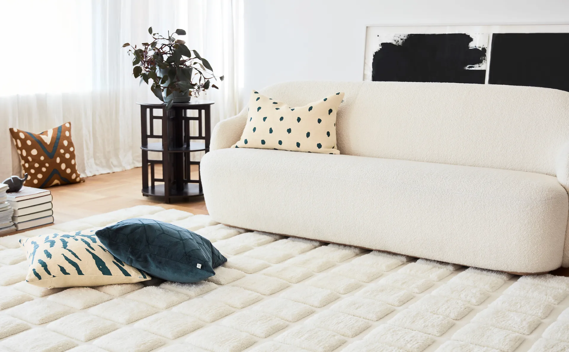 Vir tyynyliina 50x50 cm, Sea blue Chhatwal & Jonsson